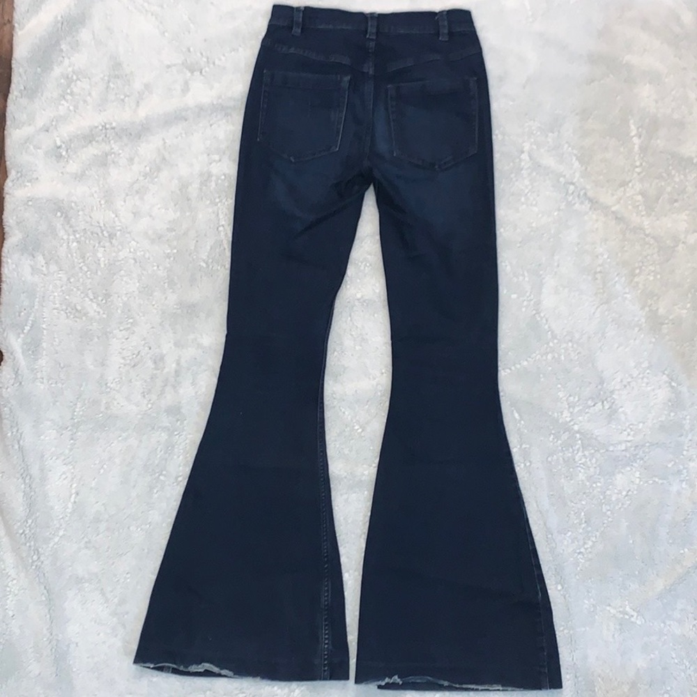 FREE PEOPLE High-Waisted Stretch Flare Jeans - Picture 3 of 9